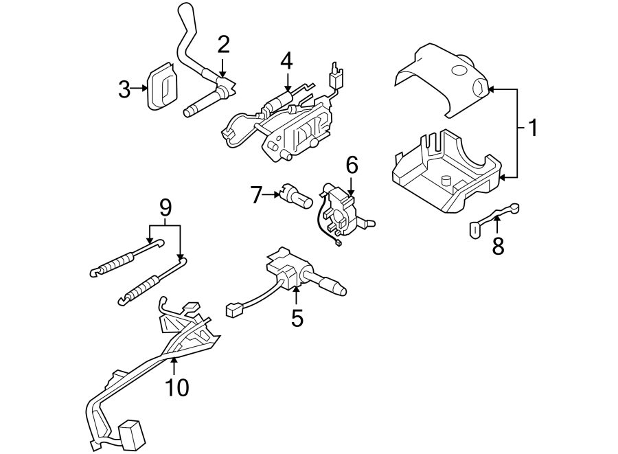 Diagram STEERING COLUMN. SHROUD. SWITCHES & LEVERS. for your 2005 Chevrolet Classic   