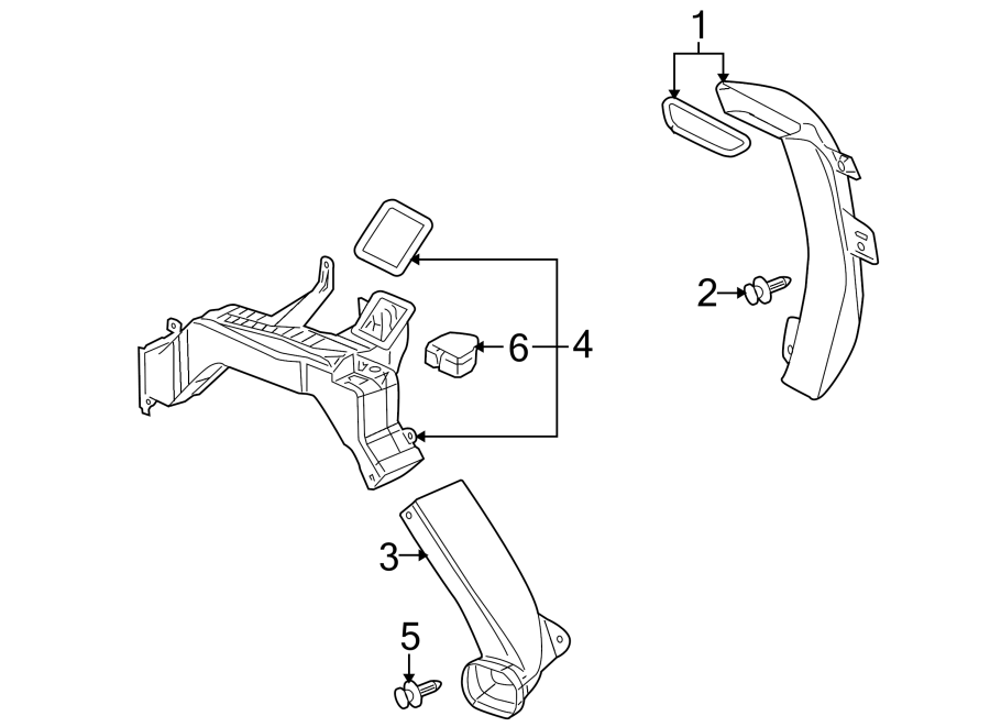 Diagram INSTRUMENT PANEL. DUCTS. for your 2013 Buick Enclave    