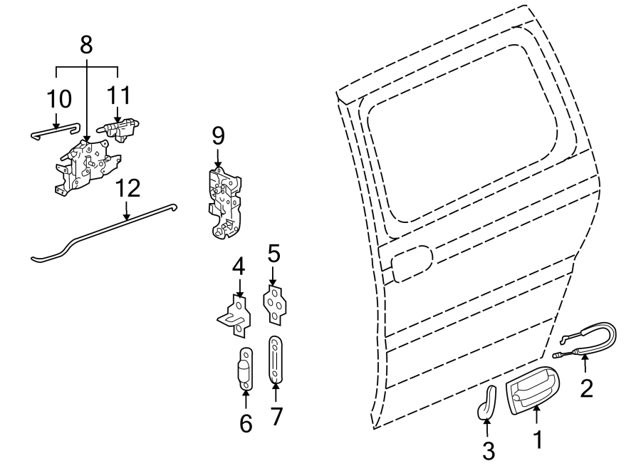 9SIDE LOADING DOOR. LOCK & HARDWARE.https://images.simplepart.com/images/parts/motor/fullsize/AS05450.png