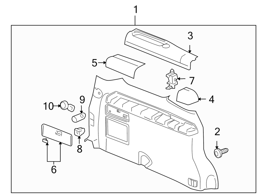 SIDE PANEL. INTERIOR TRIM.