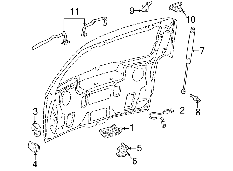 Diagram LOCK & HARDWARE. for your 2020 Chevrolet Suburban    