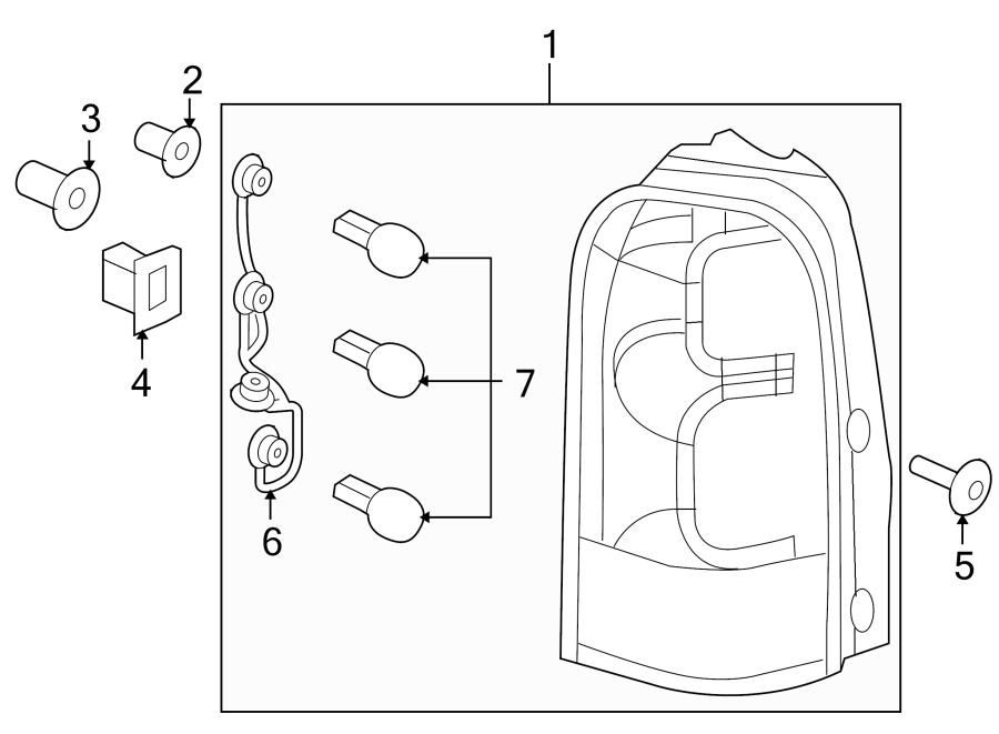 Diagram REAR LAMPS. TAIL LAMPS. for your Cadillac ATS  