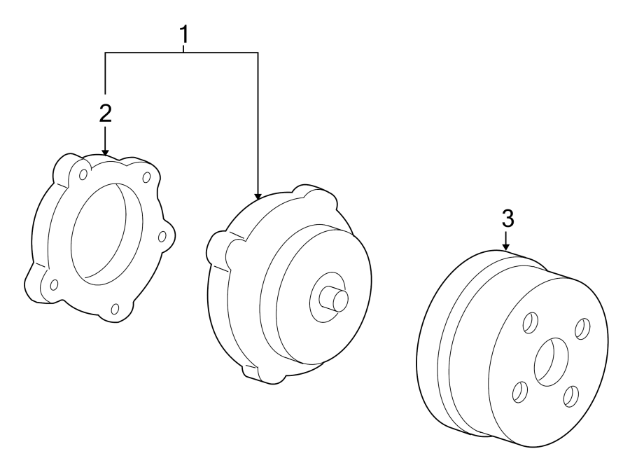 Diagram WATER PUMP. for your 2002 Buick Century   