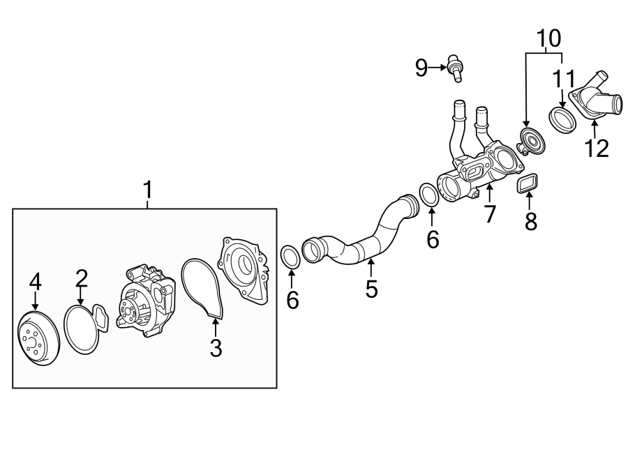 Diagram WATER PUMP. for your 2013 Chevrolet Equinox   