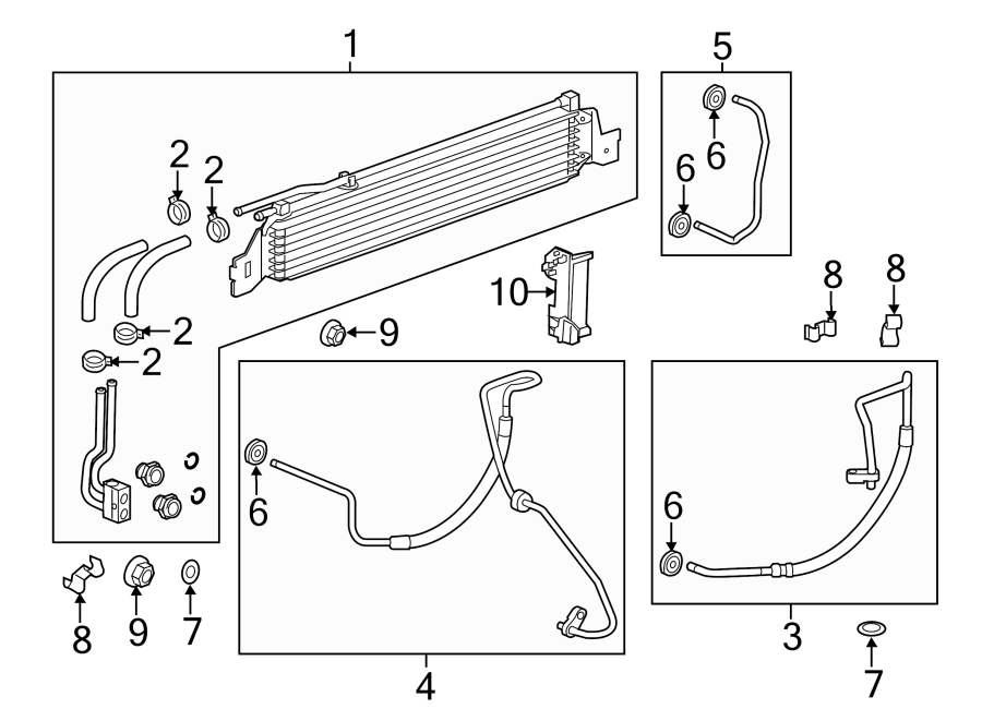 Diagram TRANS OIL COOLER. for your 2020 Cadillac CT6   