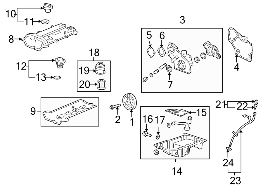 Diagram ENGINE / TRANSAXLE. ENGINE PARTS. for your 2002 Buick Century   