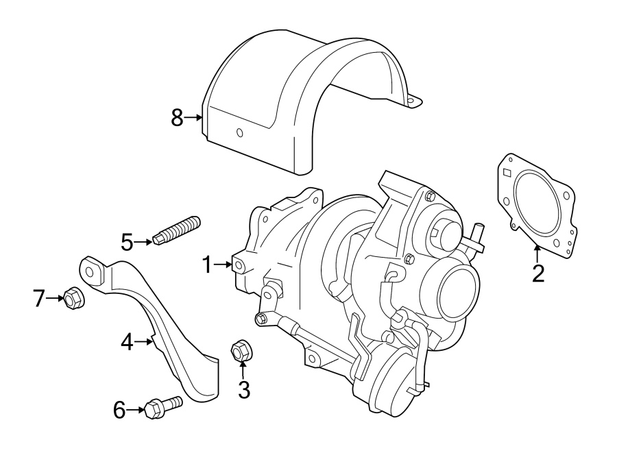 Diagram ENGINE / TRANSAXLE. TURBOCHARGER & COMPONENTS. for your 2012 GMC Sierra 2500 HD 6.0L Vortec V8 A/T 4WD SLE Standard Cab Pickup 