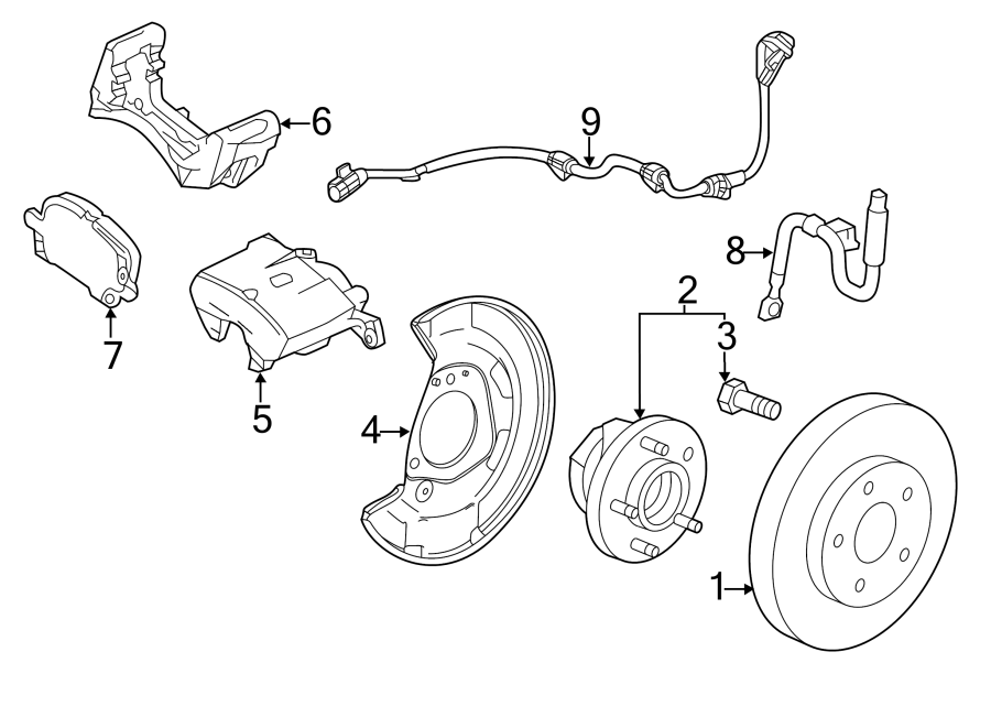 Diagram Front suspension. Hood. Brake components. for your 2015 Buick Enclave    