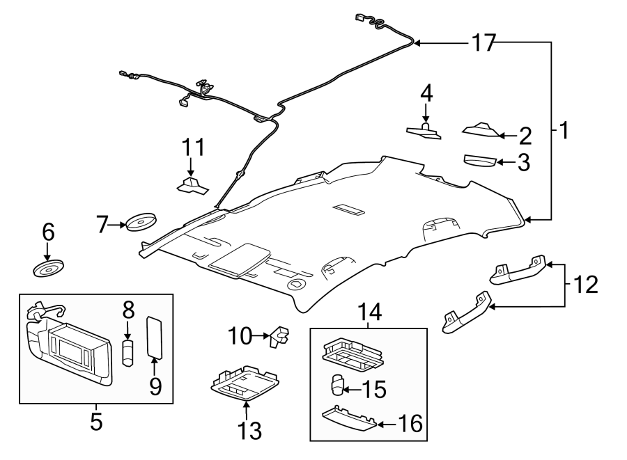 INTERIOR TRIM. Diagram