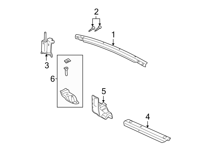 Diagram RADIATOR SUPPORT. for your 2021 Cadillac XT4   