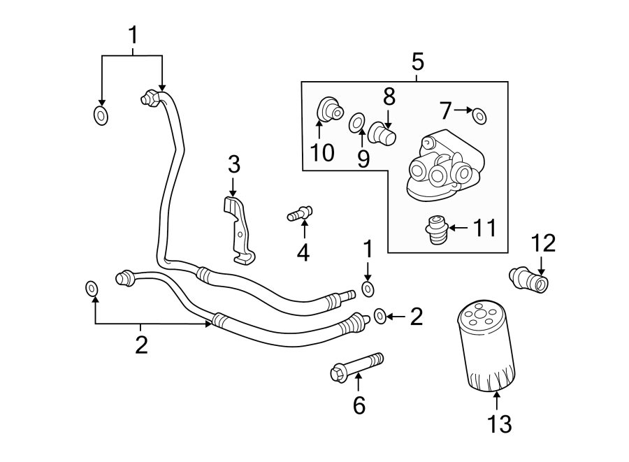 Diagram OIL COOLER. for your 2018 Chevrolet Equinox   