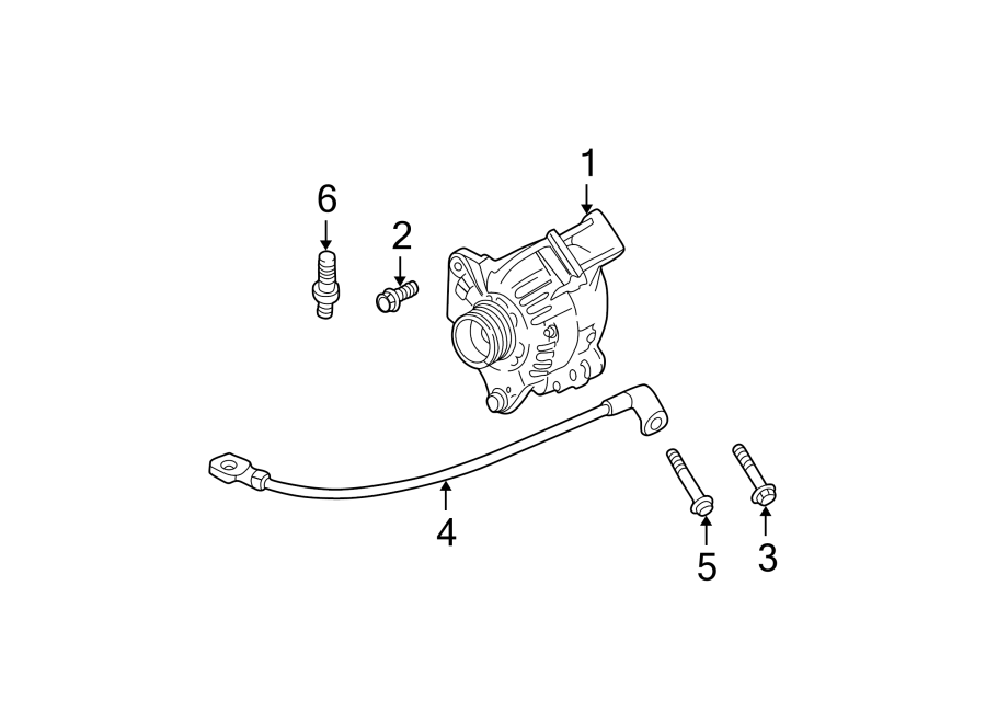 Diagram ALTERNATOR. for your 2006 GMC Sierra 3500 6.0L Vortec V8 A/T RWD SLE Extended Cab Pickup Fleetside 