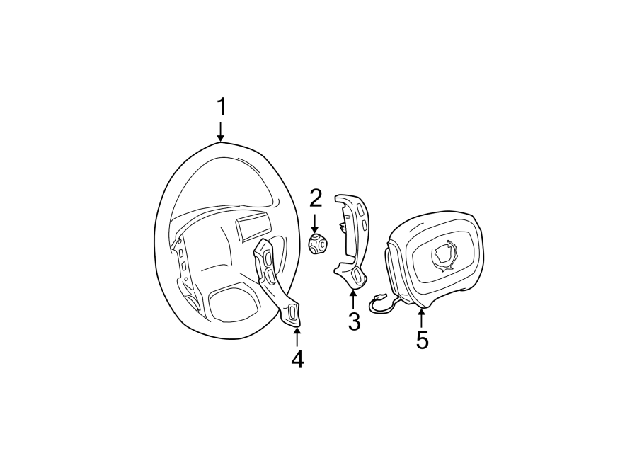 Diagram STEERING WHEEL & TRIM. for your 2011 Chevrolet Silverado   