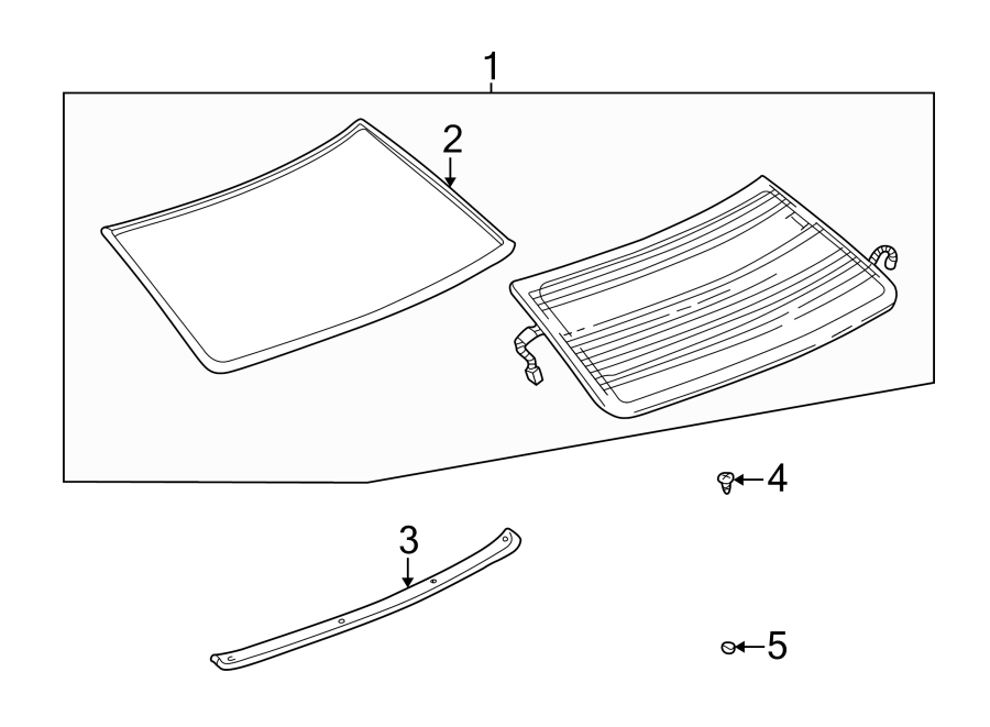 Diagram BACK GLASS. REVEAL MOLDINGS. for your 2010 Chevrolet Impala   