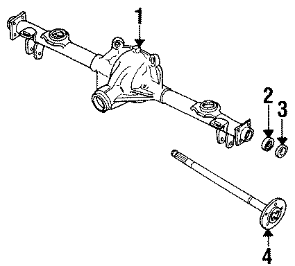 Diagram REAR SUSPENSION. AXLE HOUSING. for your 2011 GMC Sierra 2500 HD 6.6L Duramax V8 DIESEL A/T RWD SLT Extended Cab Pickup Fleetside 