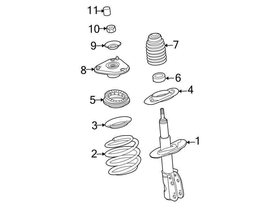 Diagram FRONT SUSPENSION. STRUTS & COMPONENTS. for your 2002 GMC Sierra 2500 HD 6.0L Vortec V8 CNG A/T 4WD Base Standard Cab Pickup Fleetside 