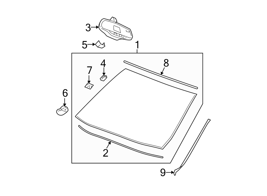 6WINDSHIELD. GLASS. REVEAL MOLDINGS.https://images.simplepart.com/images/parts/motor/fullsize/BA06305.png