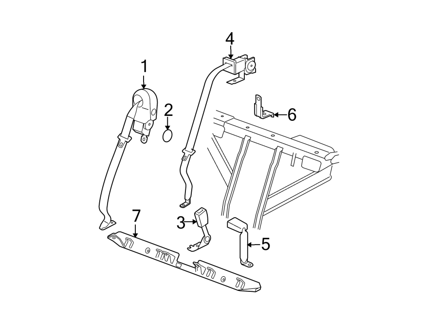 RESTRAINT SYSTEMS. REAR SEAT BELTS.