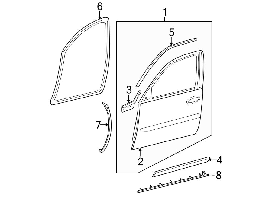 1FRONT DOOR. DOOR & COMPONENTS.https://images.simplepart.com/images/parts/motor/fullsize/BA06465.png