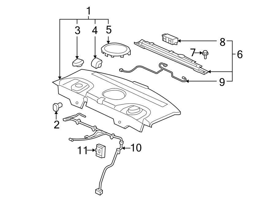 Diagram REAR BODY & FLOOR. INTERIOR TRIM. for your 2016 Chevrolet Spark  LT Hatchback 