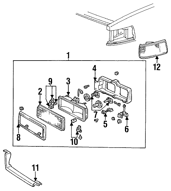 9FRONT LAMPS. CORNER & SIDE MARKER LAMPS. HEADLAMP COMPONENTS.https://images.simplepart.com/images/parts/motor/fullsize/BA5039.png