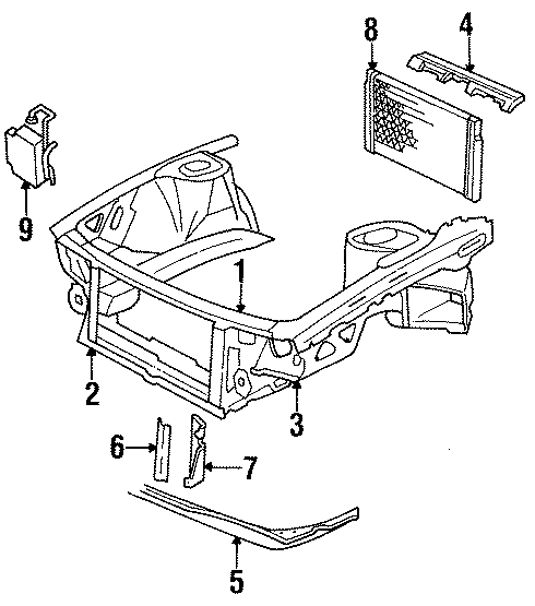 3RADIATOR & COMPONENTS. RADIATOR SUPPORT.https://images.simplepart.com/images/parts/motor/fullsize/BA5040.png