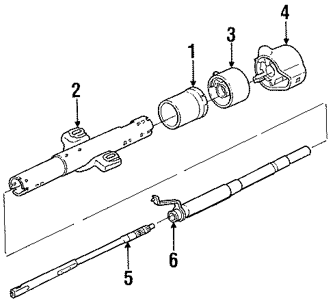 2STEERING COLUMN. HOUSING & COMPONENTS. SHAFT & INTERNAL COMPONENTS. SHROUD. SWITCHES & LEVERS.https://images.simplepart.com/images/parts/motor/fullsize/BA5085.png