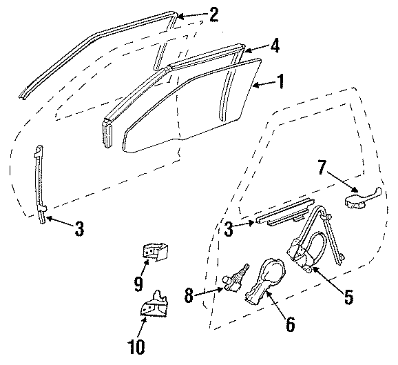 Diagram GLASS & HARDWARE. for your 2013 Chevrolet Spark   