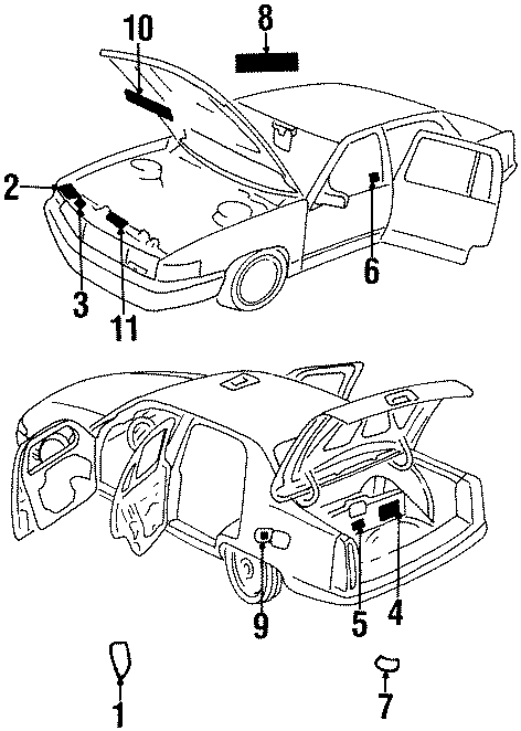 Diagram INFORMATION LABELS. for your 1999 Chevrolet Silverado   