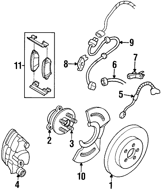 Diagram FRONT SUSPENSION. BRAKE COMPONENTS. for your 2019 Chevrolet Camaro  SS Coupe 