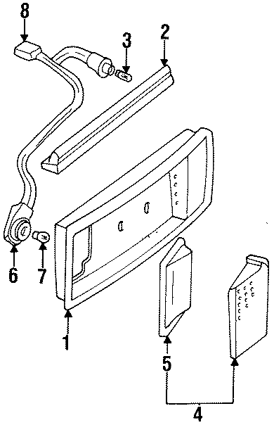 Diagram REAR LAMPS. BACKUP & LICENSE LAMPS. for your 2003 GMC Sierra 2500 HD 6.6L Duramax V8 DIESEL A/T RWD SLE Standard Cab Pickup 