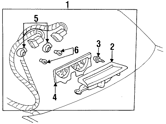 Diagram REAR LAMPS. HIGH MOUNTED STOP LAMP. for your 1999 GMC Yukon   