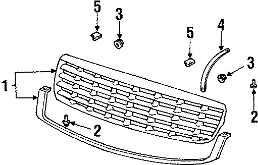 GRILLE & COMPONENTS. Diagram
