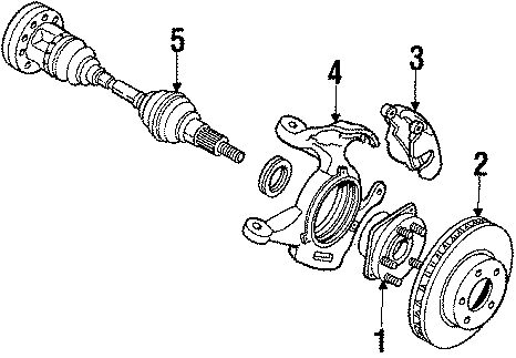 WHEELS & FRONT SUSPENSION. BRAKE COMPONENTS. DRIVE AXLES.