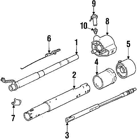 Diagram STEERING COLUMN ASSEMBLY. for your 2017 Chevrolet Spark 1.4L Ecotec M/T LT Hatchback 