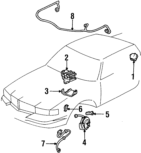 Diagram ELECTRICAL. ABS COMPONENTS. for your 2023 Chevrolet Camaro 3.6L V6 A/T LT Coupe 