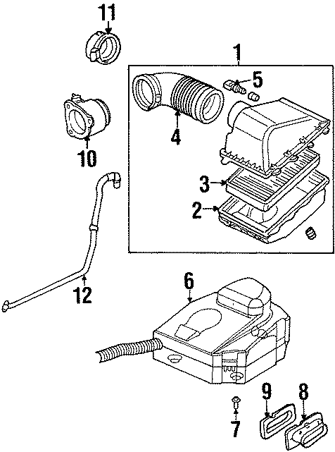 Diagram ENGINE / TRANSAXLE. AIR INTAKE. for your 2017 Chevrolet Spark 1.4L Ecotec M/T ACTIV Hatchback 