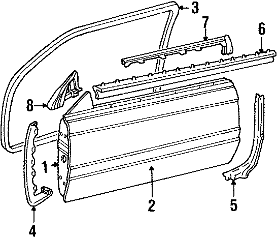 Diagram DOOR & COMPONENTS. for your 2022 Chevrolet Spark   