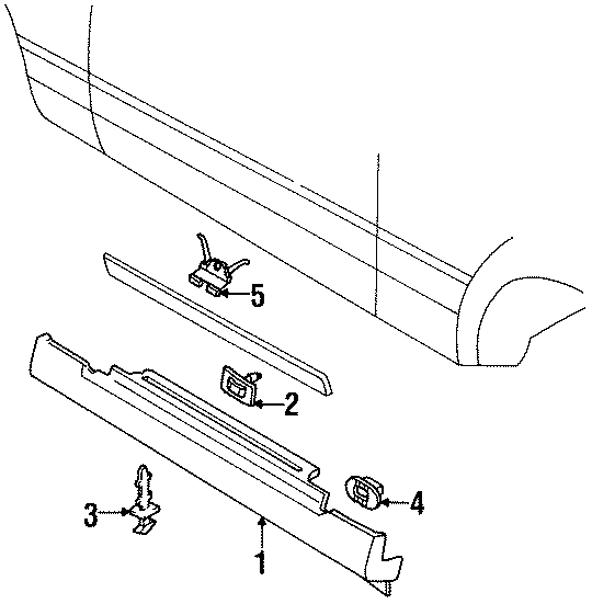 Diagram PILLARS. ROCKER & FLOOR. EXTERIOR TRIM. for your Buick Century  