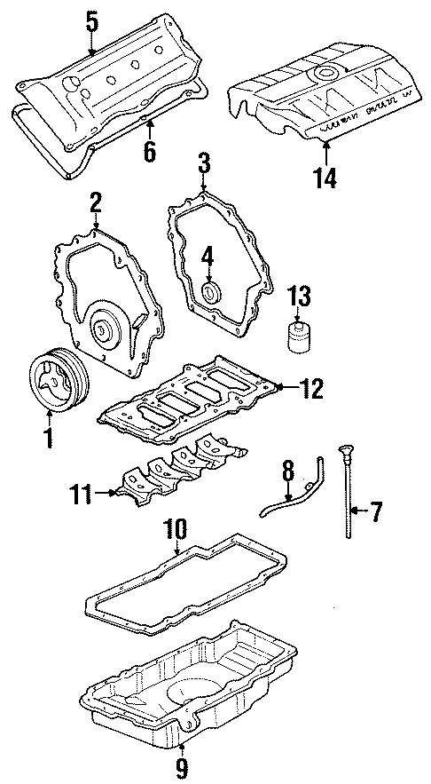 Diagram ENGINE / TRANSAXLE. ENGINE PARTS. for your 2005 Chevrolet Corvette   