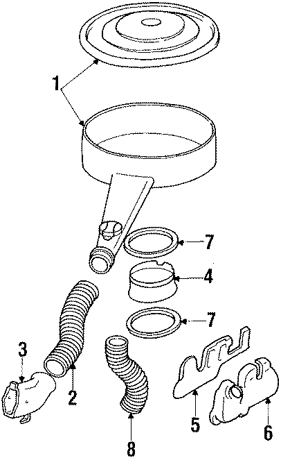 Diagram ENGINE / TRANSAXLE. AIR INLET. for your 2018 Chevrolet Spark 1.4L Ecotec CVT ACTIV Hatchback 