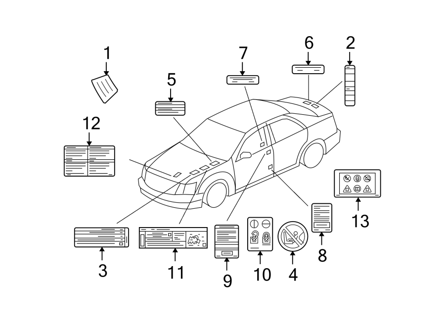 Diagram Information labels. for your 2010 Chevrolet Silverado   