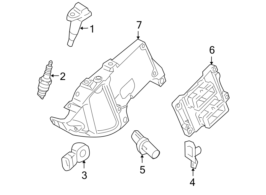 Diagram IGNITION SYSTEM. for your 2023 Cadillac XT4 Premium Luxury Sport Utility  