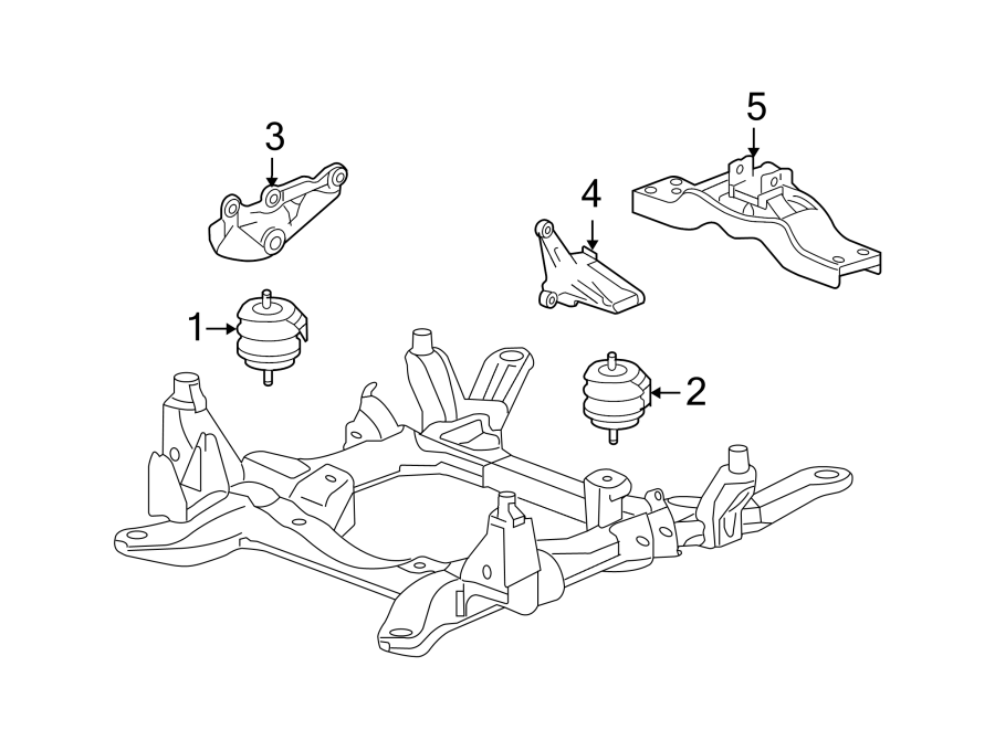 Diagram Engine & TRANS mounting. for your Chevrolet