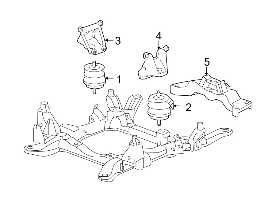 Diagram ENGINE & TRANS MOUNTING. for your Chevrolet