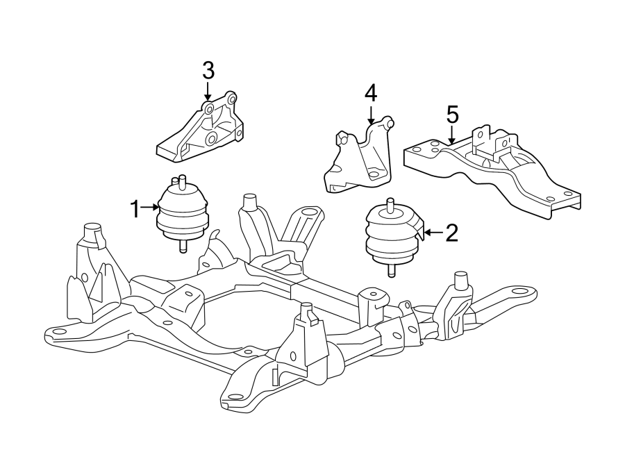 Diagram ENGINE & TRANS MOUNTING. for your 2020 Chevrolet Corvette   