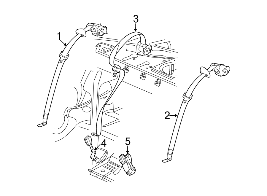 Cadillac STS Seat Belt Lap and Shoulder Belt. Gray. STS-V - 19150098 ...