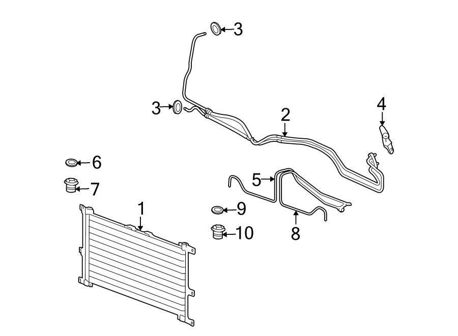 Diagram TRANS OIL COOLER. for your 2021 Chevrolet Camaro 6.2L V8 M/T SS Coupe 