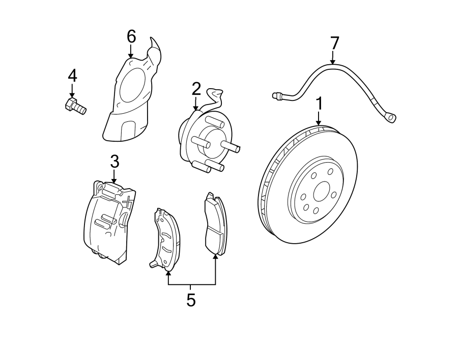 Diagram FRONT SUSPENSION. BRAKE COMPONENTS. for your 2022 Chevrolet Camaro 6.2L V8 A/T SS Coupe 