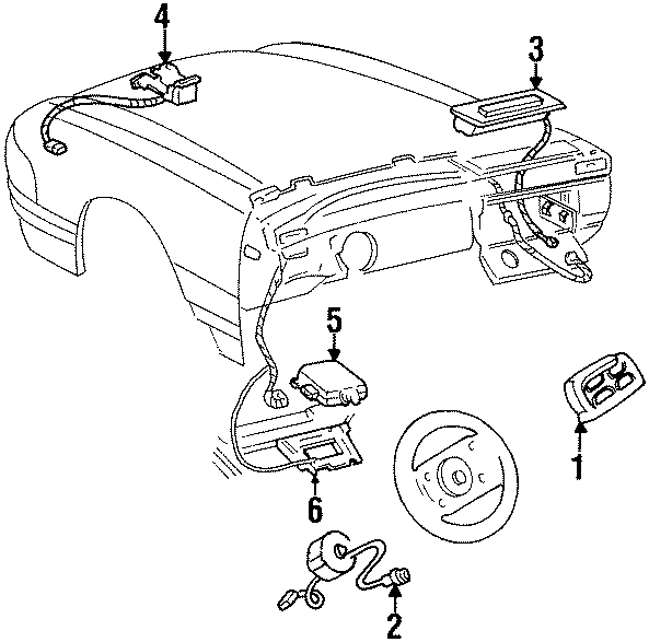 Diagram RESTRAINT SYSTEMS. AIR BAG COMPONENTS. for your 2022 Chevrolet Silverado   